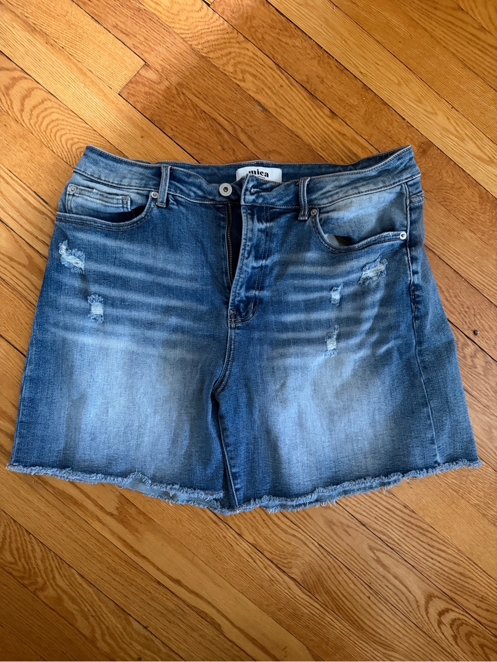 Mica Cutoff Denim Shorts - XL